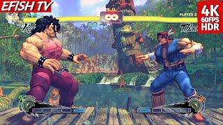 Hugo vs T. Hawk Hardest AI - Ultra Street Fighter IV  4K 60FPS