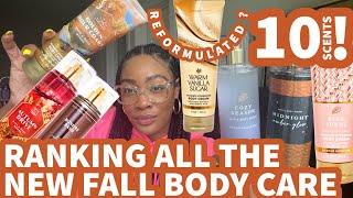 RATING ALL THE NEW BATH & BODY WORKS FALL BODY CARE FAVES & FLOPS MIDNIGHT AMBER GLOW & PINK SUEDE