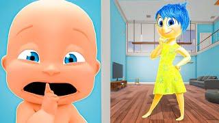 Baby and INSIDE OUT play HIDE AND SEEK