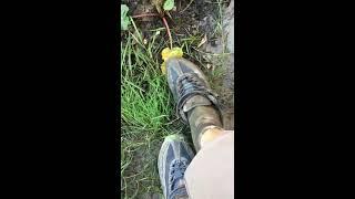 Nike air 95 with adidas socks in mud