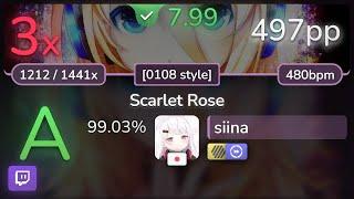  siina  Lily - Scarlet Rose 0108 style +HDDT 99.03% 497pp 3 - osu