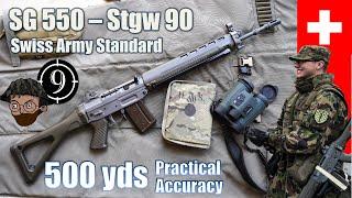  SG 550 Swiss Army Rifle to 500yds Practical Accuracy Stgw 90 - PE 90
