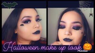 Purple Smokey makeup look Halloween  GET TO KNOW ME PART 1