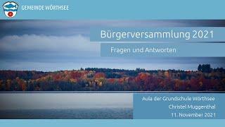 Bürgerversammlung2021 Fragen und Antworten