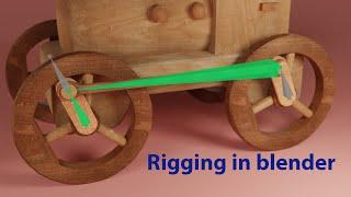 How to rig train wheel in blender   blender tutorial 