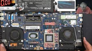 Acer Nitro 5 no power - How a brain dead laptop looks like - How to diagnose this