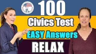 USCIS 100 Civics Questions 2008 version for the U.S. Citizenship Test   EASY answers