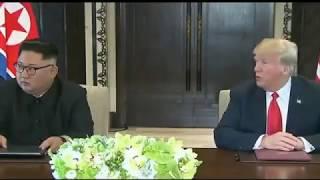 Kim and Trump sign joint agreement at close of Singapore summit 12-06-2018