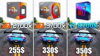 Ryzen 7 3700x vs Ryzen 7 2700x vs i7 8700k Test in 9 Games