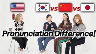 ENGLISH and THREE ASIAN languages Word Differences American vs Chinese vs Japanese vs Korean