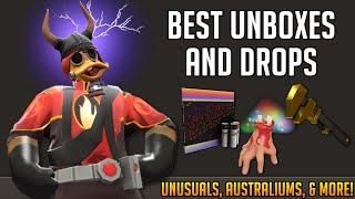 My Greatest TF2 Unboxings of ALL TIME compilation Unusuals Australiums Warpaints And More