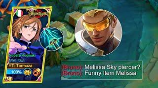 BEGINI CARA MELISSA BUAT USER BRUNO KENA MENTAL  MELISSA BEST BUILD 2024  Mobile Legend Bang Bang