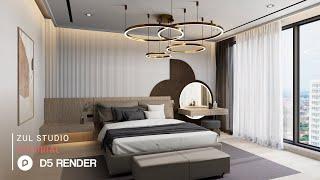 D5 Render realistic interior rendering tutorial  Bedroom 107