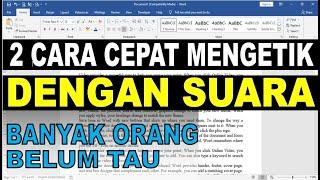 2 Cara Mengetik Dengan Suara di Ms Word