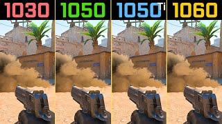 COUNTER-STRIKE 2 GT 1030 vs. GTX 1050 vs. GTX 1050 Ti vs. GTX 1060 CS2