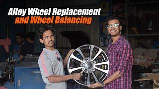 Process of Alloy Wheel Replacement and Wheel Balancing  #alloywheels #wheelbalancing #tyre