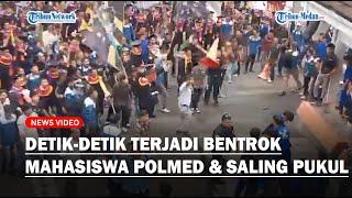 DETIK-DETIK Bentrok Mahasiswa Politeknik Negeri Medan Polmed di Kampus Viral Terjadi Saling Pukul