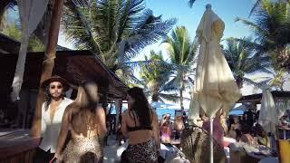 Partying at the Taboo Beach Club in Tulum Mexico 