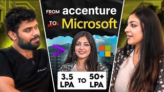 Accenture to Microsoft  3.5 LPA to 56 LPA