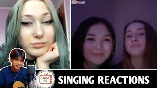 Indonesian guy shocked every girl with singing their language  SINGING REACTIONS OmeTV