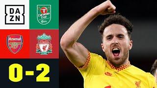 Doppelter Jota beschert Klopp Finale gegen Tuchel Arsenal - Liverpool 02  Carabao Cup  DAZN