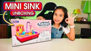 Kitchen Sink Toys UNBOXING  Electric Dishwasher Toy with Running Water  Role Play Kitchen Sink