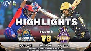 Karachi Kings vs Quetta Gladiators  Full Match Highlights  Match 6  23 Feb 2020  HBL PSL 2020