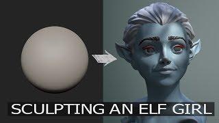 Zbrush Head Sculpt 27 - Elf Girl