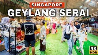 4K - Geylang Serai Extravaganza  Most Popular Night Market in Singapore 