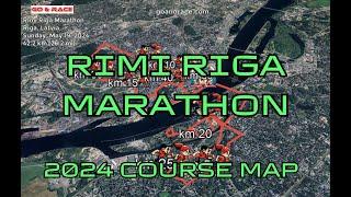 Rimi Riga Marathon 2024 fly over the marathon course Video of the race path.