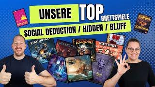 Unsere Top Brettspiele Social Deduction  Hidden  Bluff