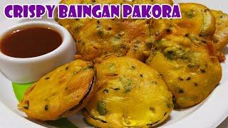 Crispy Baingan Pakora Recipe  Baingan Puri  Ringan Puri  Ringan Bhajiya