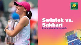 FINALS Iga Swiatek vs Maria Sakkari Highlights  Indian Wells 2024