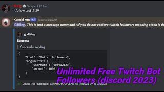 Unlimited Free Twitch Bot Followers discord 2023