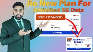 Jio New Plans For Unlimited 5G Data  Jio Cheapest Plan For Unlimited 5G Data  Jio Best Plans 