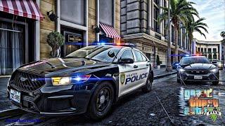 Playing GTA 5 As A POLICE OFFICER City Patrol HPD GTA 5 Lspdfr Mod 4K