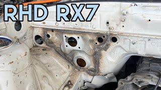 RHD swap Welding in the RHD RX7 firewall