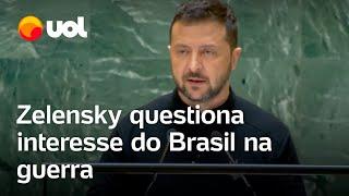 Zelensky questiona interesse do Brasil na busca de alternativas para guerra entre Rússia e Ucrânia