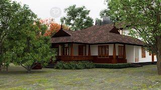 8 CENT  Nalukettu  4BHK  Home Tour  D5Render  Riddha Designs  Nadumuttam  4K  3d Animation
