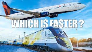 TRAIN vs PLANE Race Miami to Orlando Brightline vs Delta Air Lines