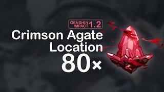 All 80 Crimson Agate Location  Genshin Impact UPDATED BEST ROUTE