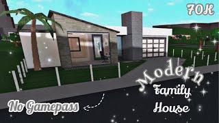 Modern Family House  Bloxburg  Speed build  No gamepass