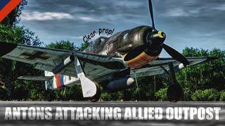 Luftwaffe FW-190 A-8s attack allied outpost  DCS WW2 Smashing Ground IV  4YA Project Overlord