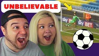 Rare Moments in Football  AMERICAN COUPLE REACTION