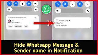 How to Hide Whatsapp Messages in Notification