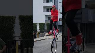 Cruising on a Tall  Unicycle #Ciclavia #Melrose