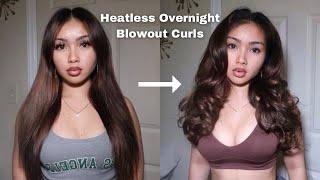 Easy Overnight Heatless Blowout Curls Tutorial