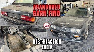 ABANDONED BARN FIND BMW E30  Best Owner Reaction EVER  Satisfying Car Detailing Restoration