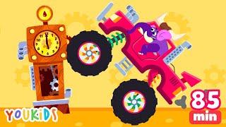Hickory Dickory Dock Elephant Driving TRUCK  80 Minute Nursery Rhyme Compilation