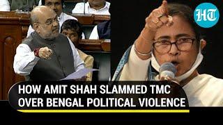 We dont kill and rape Amit Shah lashes Mamata-led TMC for political violence in Bengal